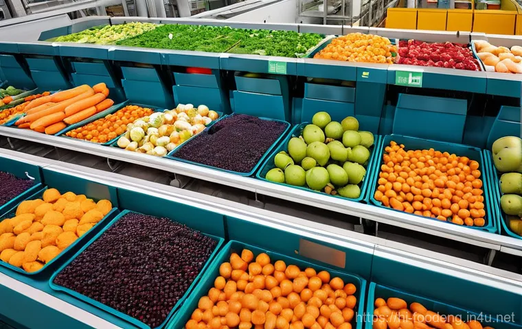 식품 가공 공정의 지속 가능성 연구 - **Prompt: Smart Food Waste Reduction and Upcycling Innovation**
    "A photorealistic, wide-angle sh...