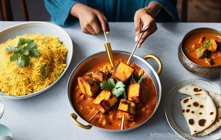 대체육과 세포배양육 - **Prompt:** A vibrant Indian family, including parents, children, and grandparents, gathered around ...